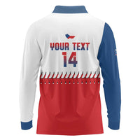 Czech Republic 2026 Baseball Custom Long Sleeve Polo Shirt Come On Cesko Flag Style - Wonder Print Shop
