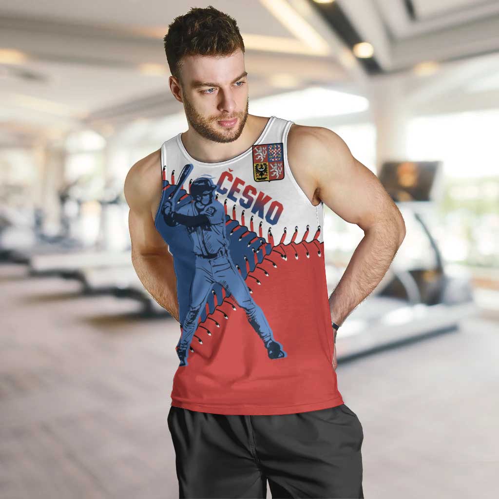 Czech Republic 2026 Baseball Custom Men Tank Top Come On Cesko Flag Style - Wonder Print Shop