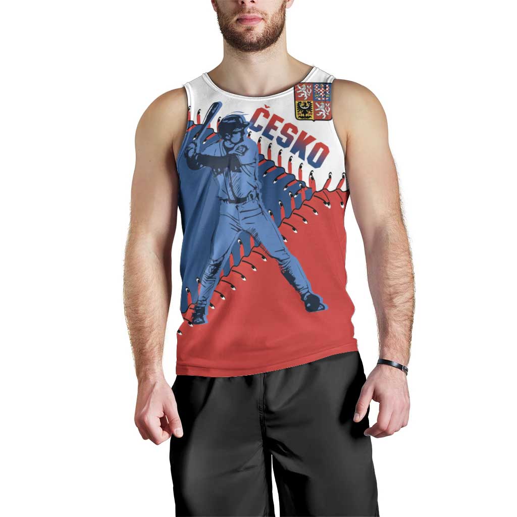 Czech Republic 2026 Baseball Custom Men Tank Top Come On Cesko Flag Style - Wonder Print Shop