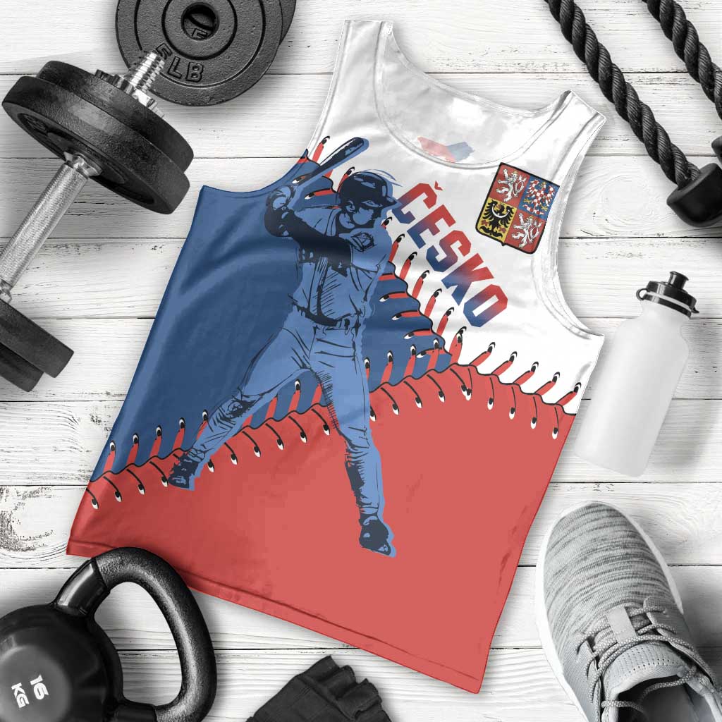 Czech Republic 2026 Baseball Custom Men Tank Top Come On Cesko Flag Style - Wonder Print Shop