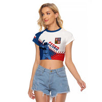 Czech Republic 2026 Baseball Custom Raglan Cropped T Shirt Come On Cesko Flag Style - Wonder Print Shop