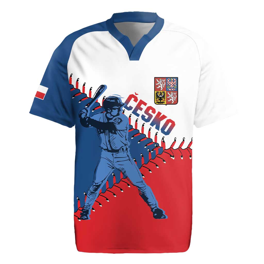 Czech Republic 2026 Baseball Custom Rugby Jersey Come On Cesko Flag Style - Wonder Print Shop