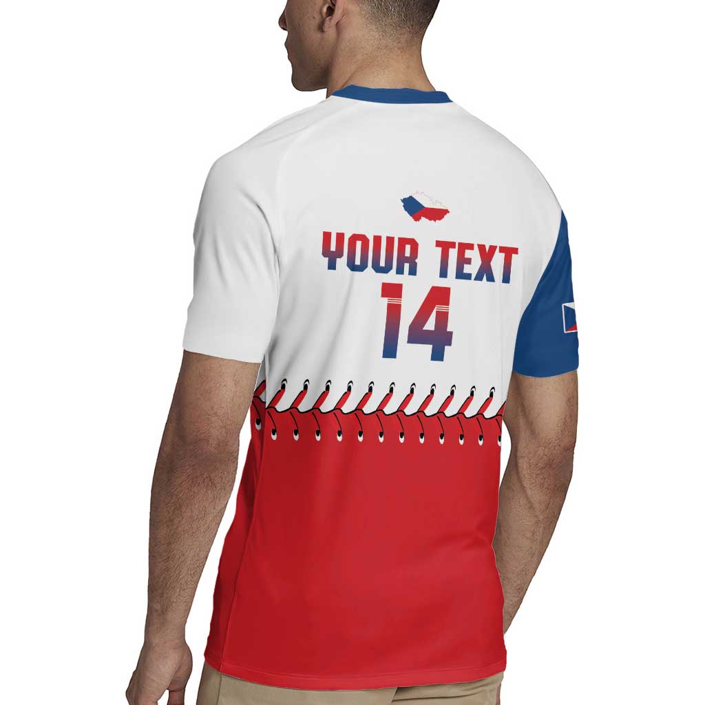 Czech Republic 2026 Baseball Custom Rugby Jersey Come On Cesko Flag Style - Wonder Print Shop