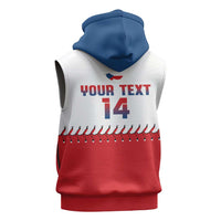 Czech Republic 2026 Baseball Custom Sleeveless Hoodie Come On Cesko Flag Style - Wonder Print Shop