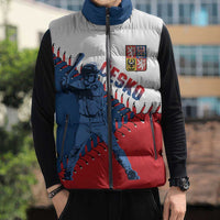 Czech Republic 2026 Baseball Custom Sleeveless Puffer Jacket Come On Cesko Flag Style - Wonder Print Shop