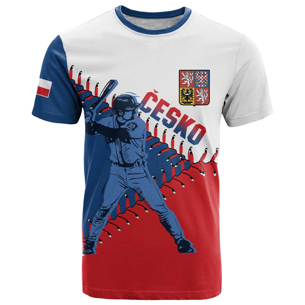 Czech Republic 2026 Baseball Custom T Shirt Come On Cesko Flag Style - Wonder Print Shop