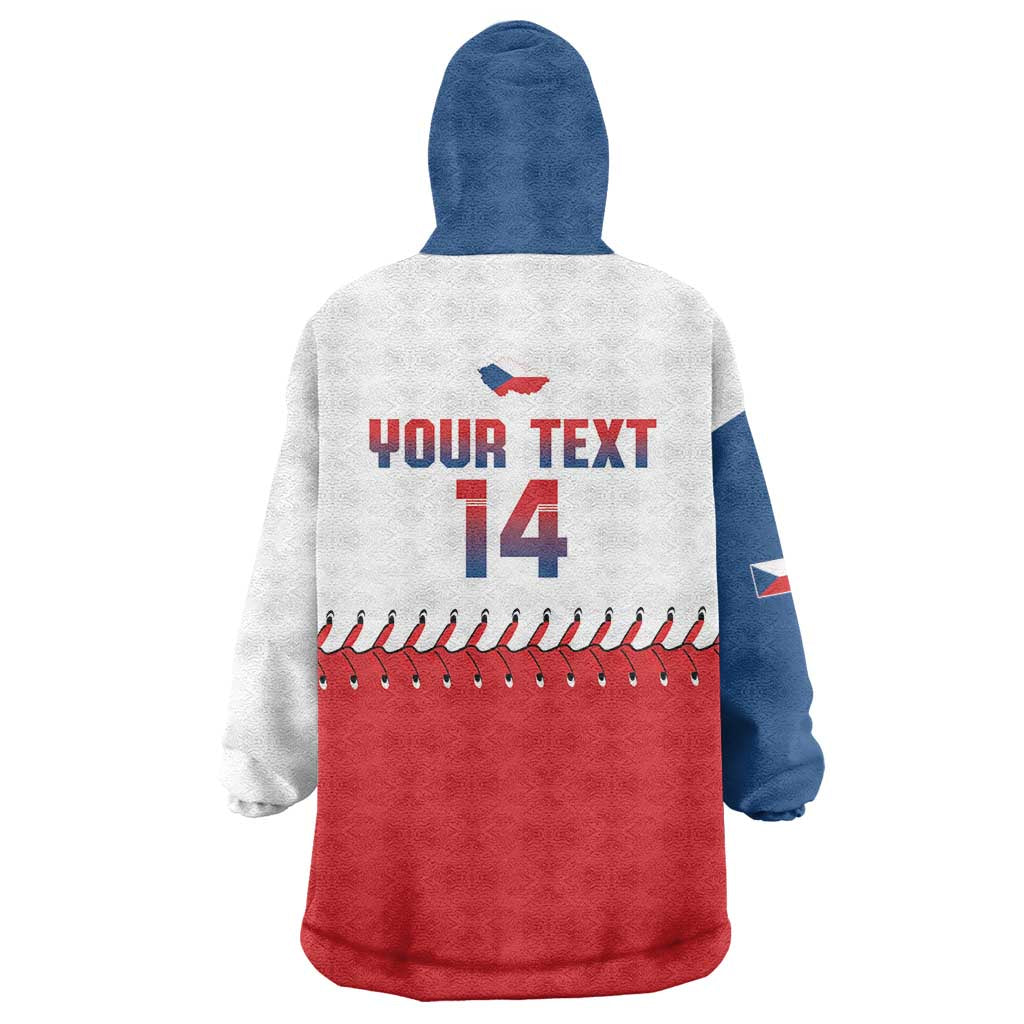 Czech Republic 2026 Baseball Custom Wearable Blanket Hoodie Come On Cesko Flag Style - Wonder Print Shop