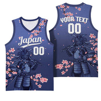 Japan 2026 Baseball Custom Basketball Jersey Come On Samurai Sakura Pattern - Wonder Print Shop