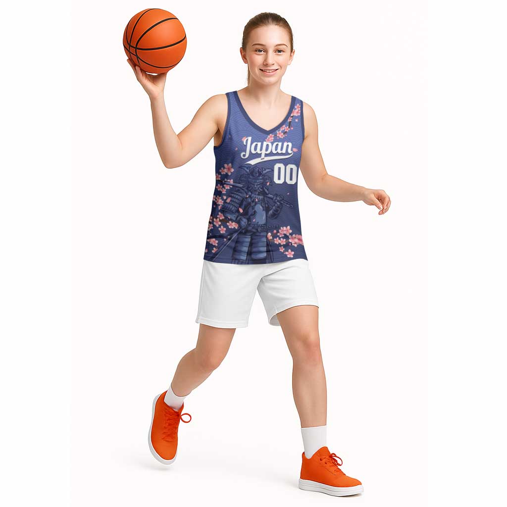 Japan 2026 Baseball Custom Basketball Jersey Come On Samurai Sakura Pattern - Wonder Print Shop