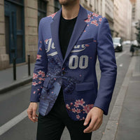 Japan 2026 Baseball Custom Blazer Come On Samurai Sakura Pattern - Wonder Print Shop