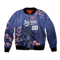 Japan 2026 Baseball Custom Bomber Jacket Come On Samurai Sakura Pattern - Wonder Print Shop