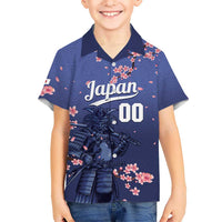 Japan 2026 Baseball Custom Kid Hawaiian Shirt Come On Samurai Sakura Pattern - Wonder Print Shop