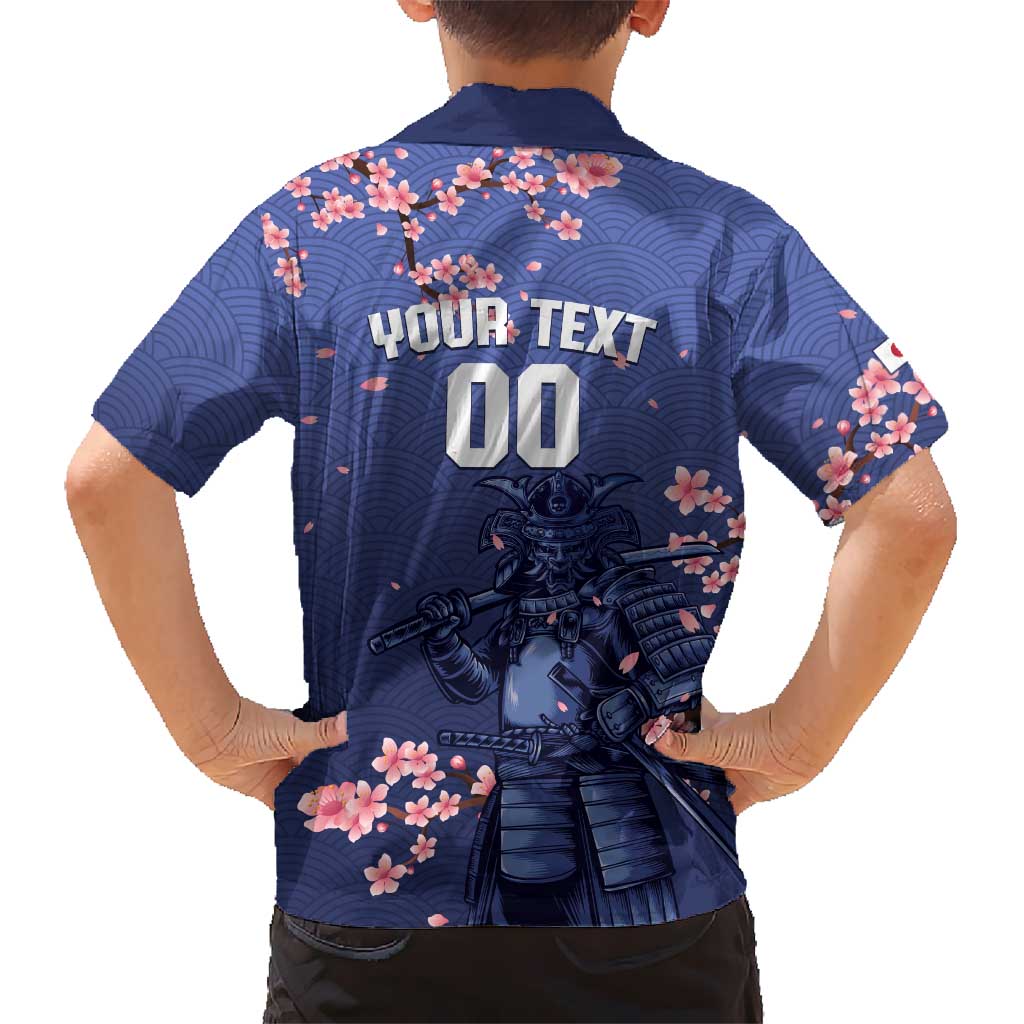 Japan 2026 Baseball Custom Kid Hawaiian Shirt Come On Samurai Sakura Pattern - Wonder Print Shop