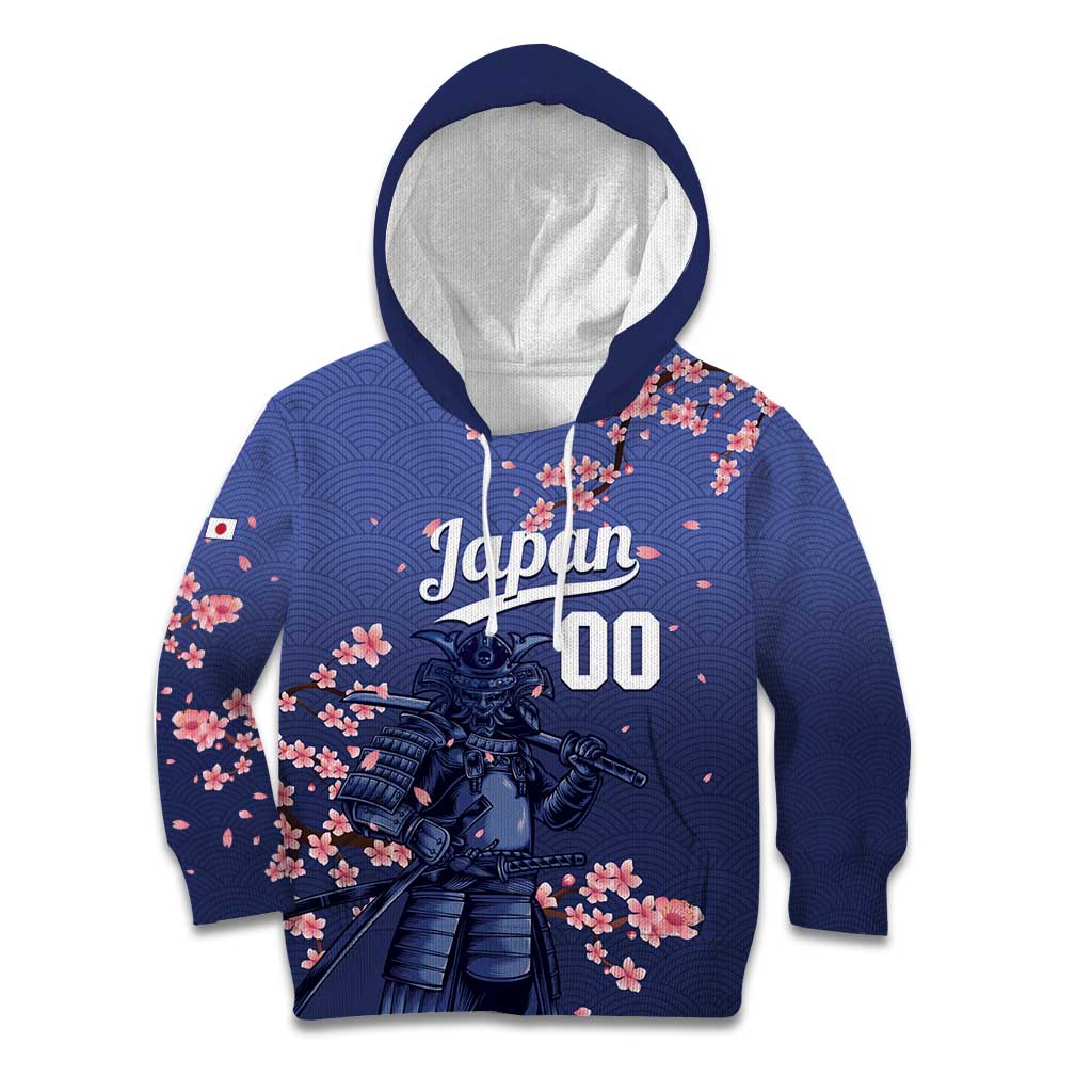 Japan 2026 Baseball Custom Kid Hoodie Come On Samurai Sakura Pattern - Wonder Print Shop