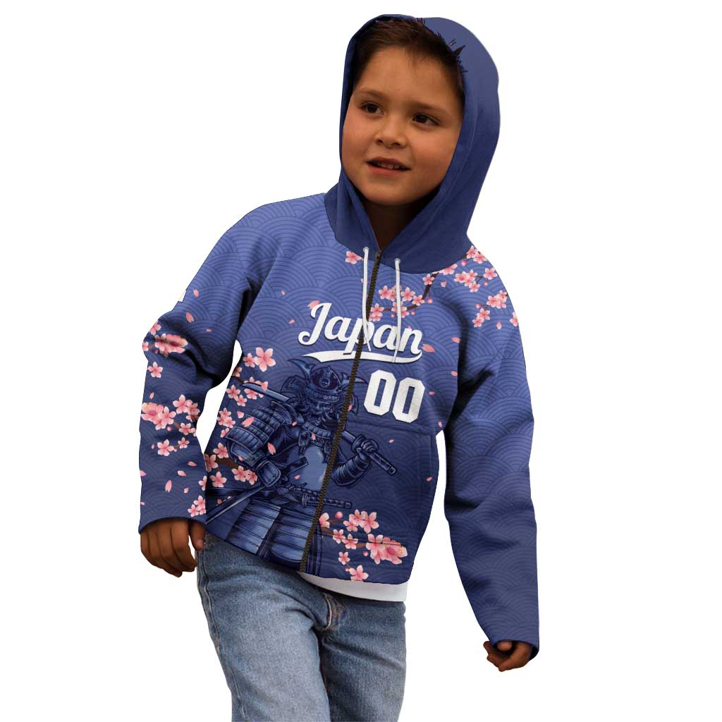 Japan 2026 Baseball Custom Kid Hoodie Come On Samurai Sakura Pattern - Wonder Print Shop