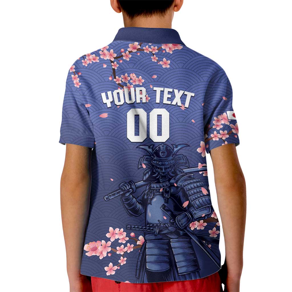 Japan 2026 Baseball Custom Kid Polo Shirt Come On Samurai Sakura Pattern - Wonder Print Shop