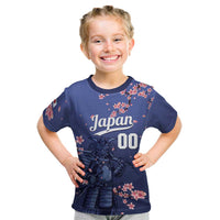 Japan 2026 Baseball Custom Kid T Shirt Come On Samurai Sakura Pattern - Wonder Print Shop