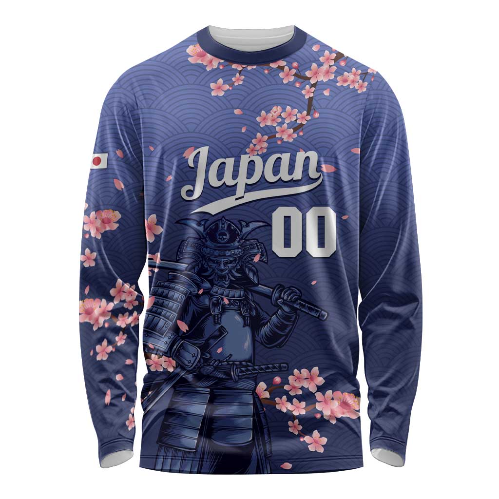 Japan 2026 Baseball Custom Long Sleeve Shirt Come On Samurai Sakura Pattern - Wonder Print Shop