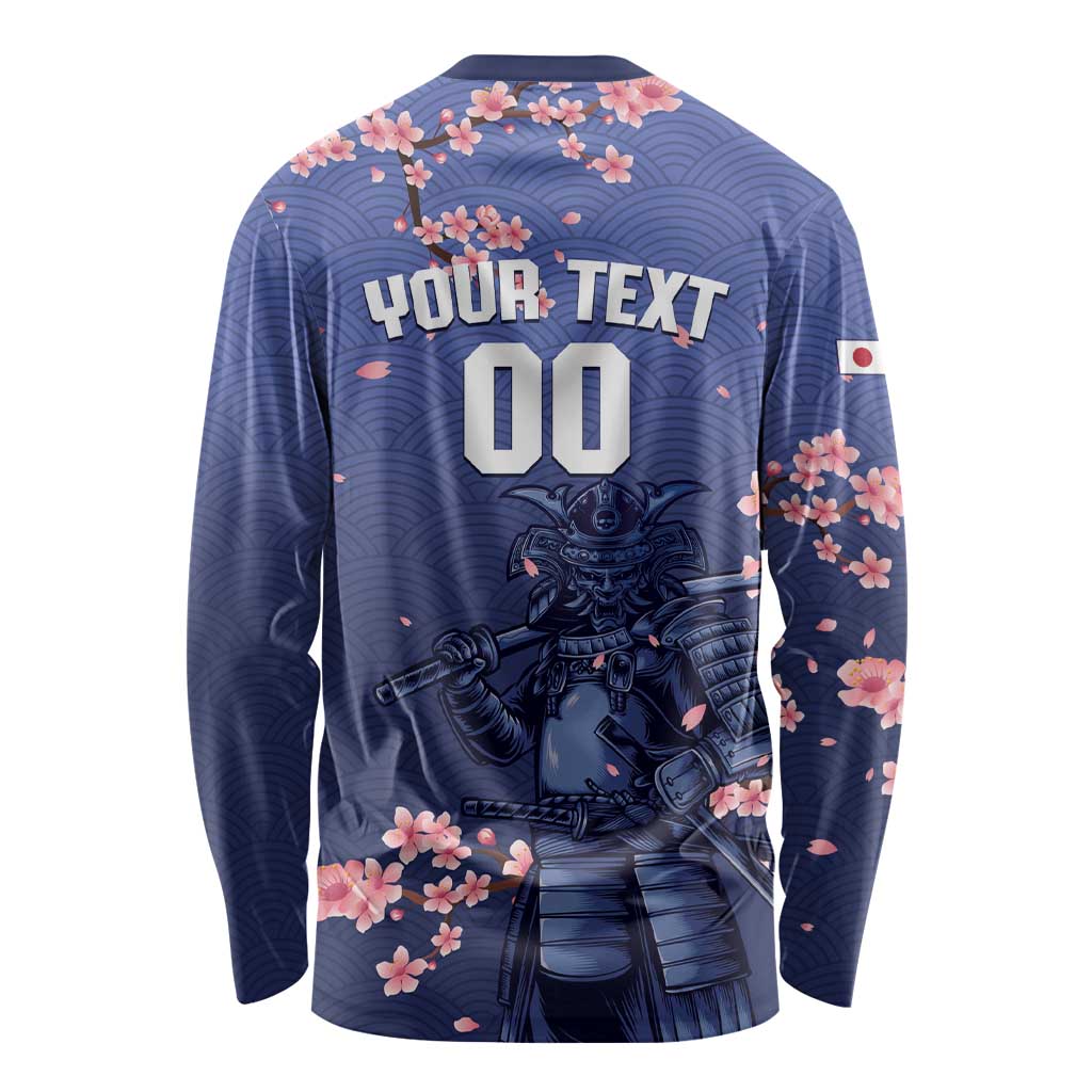 Japan 2026 Baseball Custom Long Sleeve Shirt Come On Samurai Sakura Pattern - Wonder Print Shop