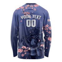 Japan 2026 Baseball Custom Long Sleeve Shirt Come On Samurai Sakura Pattern - Wonder Print Shop