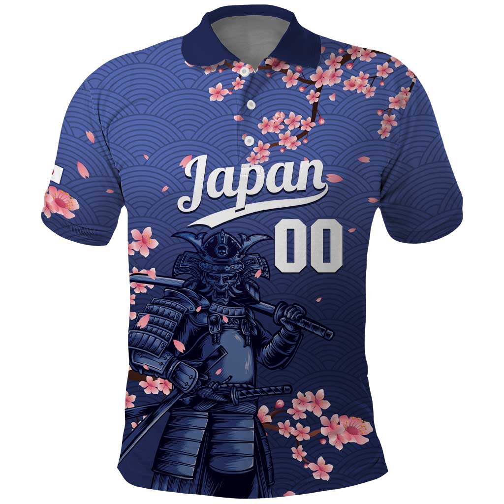 Japan 2026 Baseball Custom Polo Shirt Come On Samurai Sakura Pattern - Wonder Print Shop