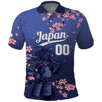Japan 2026 Baseball Custom Polo Shirt Come On Samurai Sakura Pattern - Wonder Print Shop