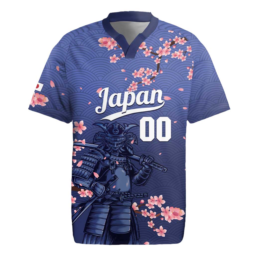 Japan 2026 Baseball Custom Rugby Jersey Come On Samurai Sakura Pattern - Wonder Print Shop