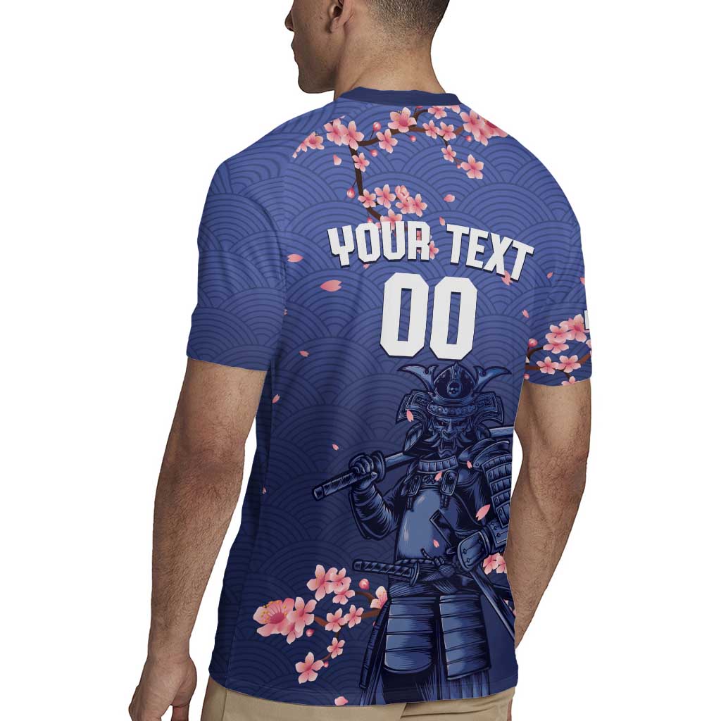 Japan 2026 Baseball Custom Rugby Jersey Come On Samurai Sakura Pattern - Wonder Print Shop
