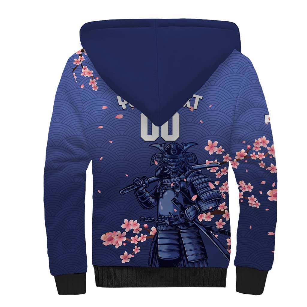 Japan 2026 Baseball Custom Sherpa Hoodie Come On Samurai Sakura Pattern - Wonder Print Shop