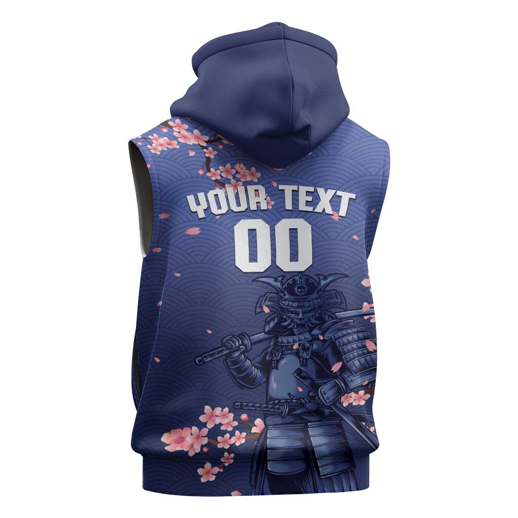 Japan 2026 Baseball Custom Sleeveless Hoodie Come On Samurai Sakura Pattern - Wonder Print Shop