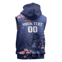 Japan 2026 Baseball Custom Sleeveless Hoodie Come On Samurai Sakura Pattern - Wonder Print Shop