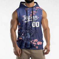 Japan 2026 Baseball Custom Sleeveless Hoodie Come On Samurai Sakura Pattern - Wonder Print Shop