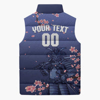 Japan 2026 Baseball Custom Sleeveless Puffer Jacket Come On Samurai Sakura Pattern - Wonder Print Shop