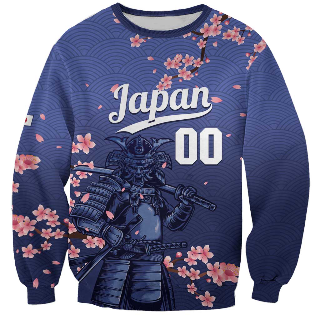 Japan 2026 Baseball Custom Sweatshirt Come On Samurai Sakura Pattern - Wonder Print Shop