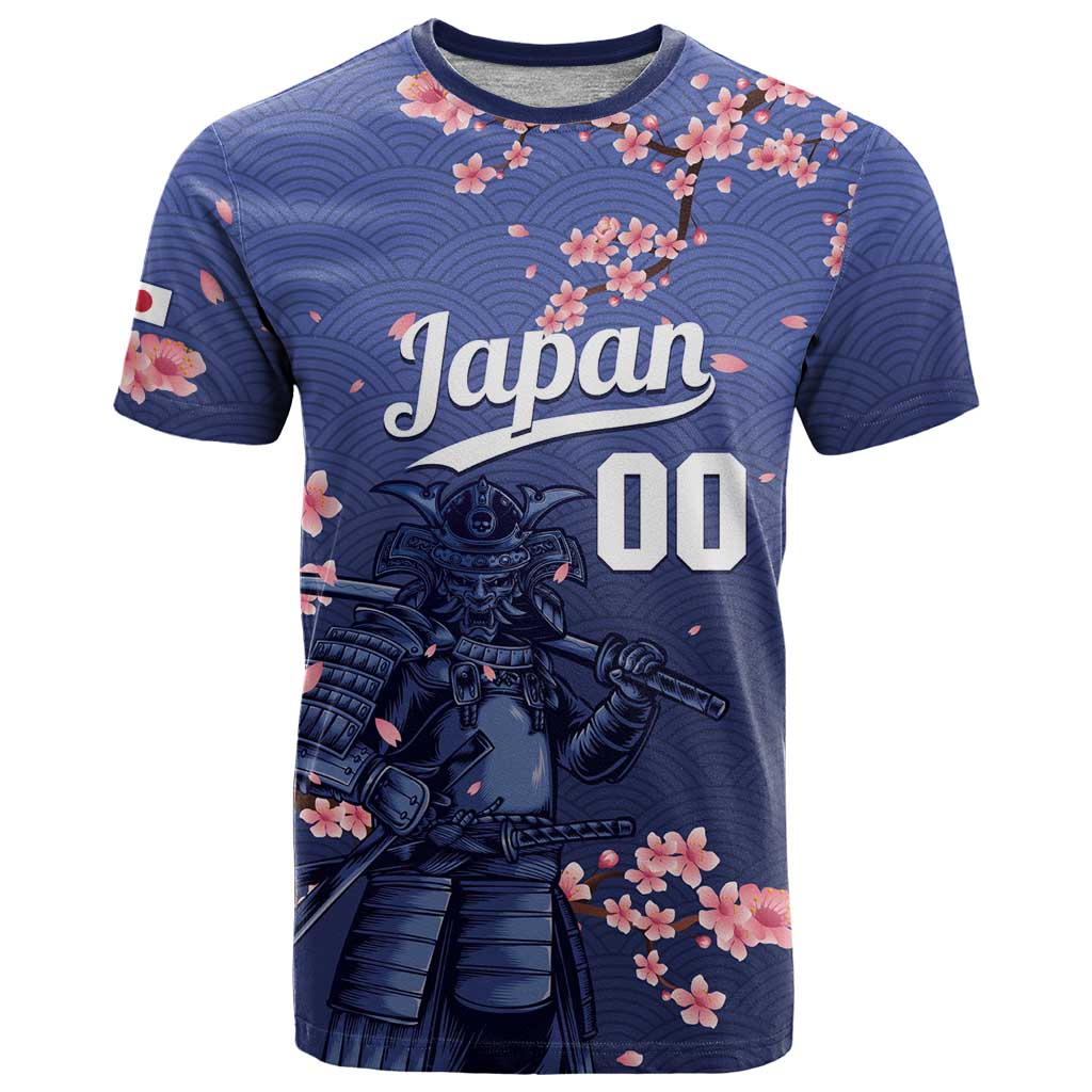 Japan 2026 Baseball Custom T Shirt Come On Samurai Sakura Pattern - Wonder Print Shop