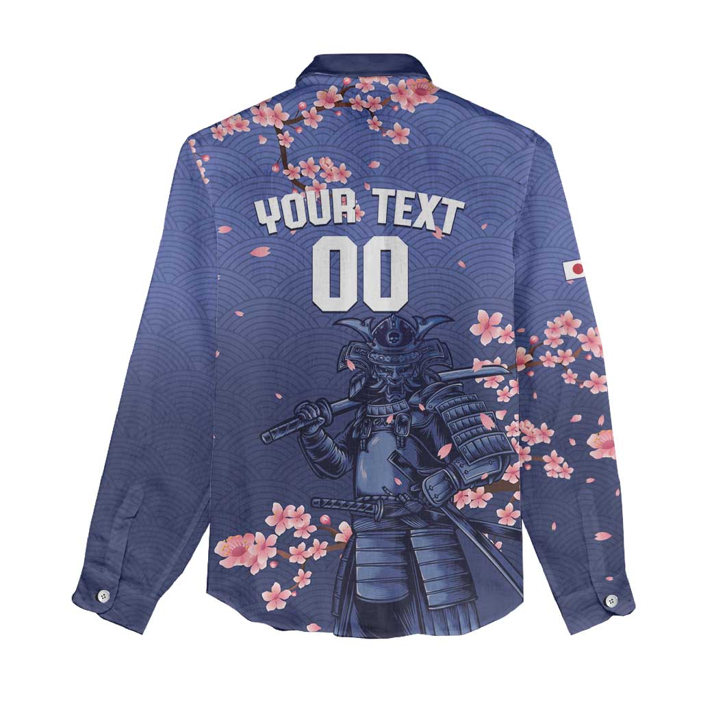 Japan 2026 Baseball Custom Women Casual Shirt Come On Samurai Sakura Pattern - Wonder Print Shop