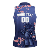 Japan 2026 Baseball Custom Women Sleeveless Polo Shirt Come On Samurai Sakura Pattern - Wonder Print Shop