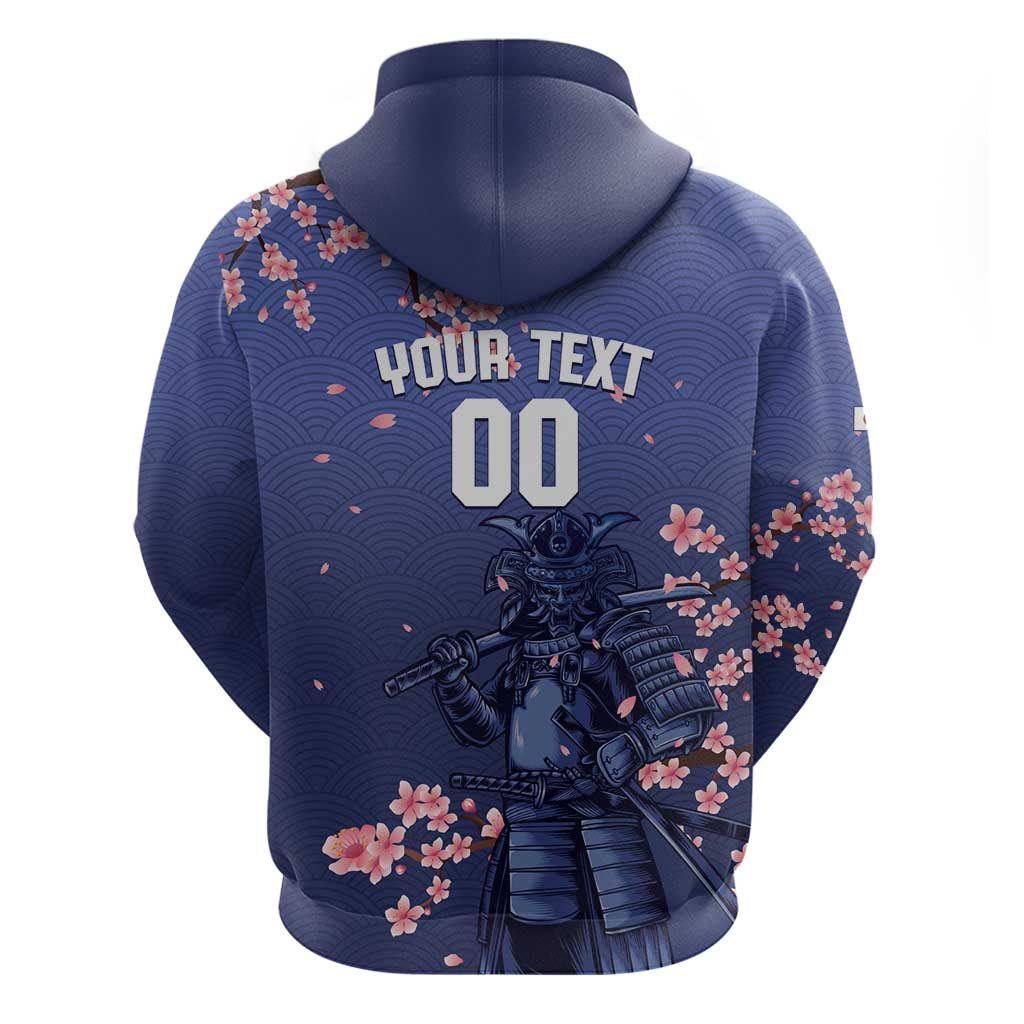 Japan 2026 Baseball Custom Zip Hoodie Come On Samurai Sakura Pattern - Wonder Print Shop