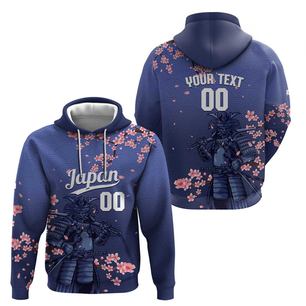 Japan 2026 Baseball Custom Zip Hoodie Come On Samurai Sakura Pattern - Wonder Print Shop