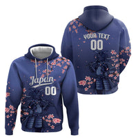 Japan 2026 Baseball Custom Zip Hoodie Come On Samurai Sakura Pattern - Wonder Print Shop