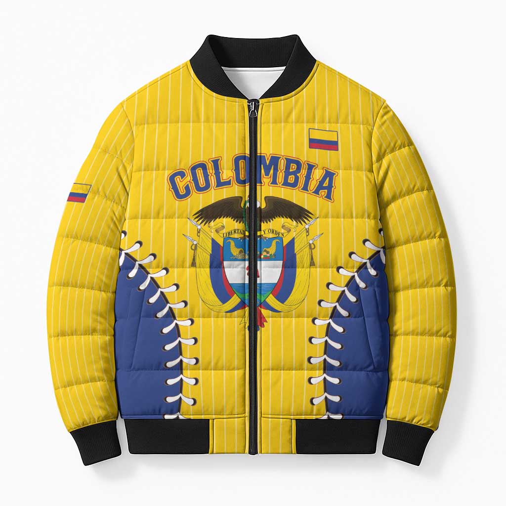 Colombia 2026 Baseball Custom Bomber Puffer Jacket Go Champions Sporty Style - Wonder Print Shop