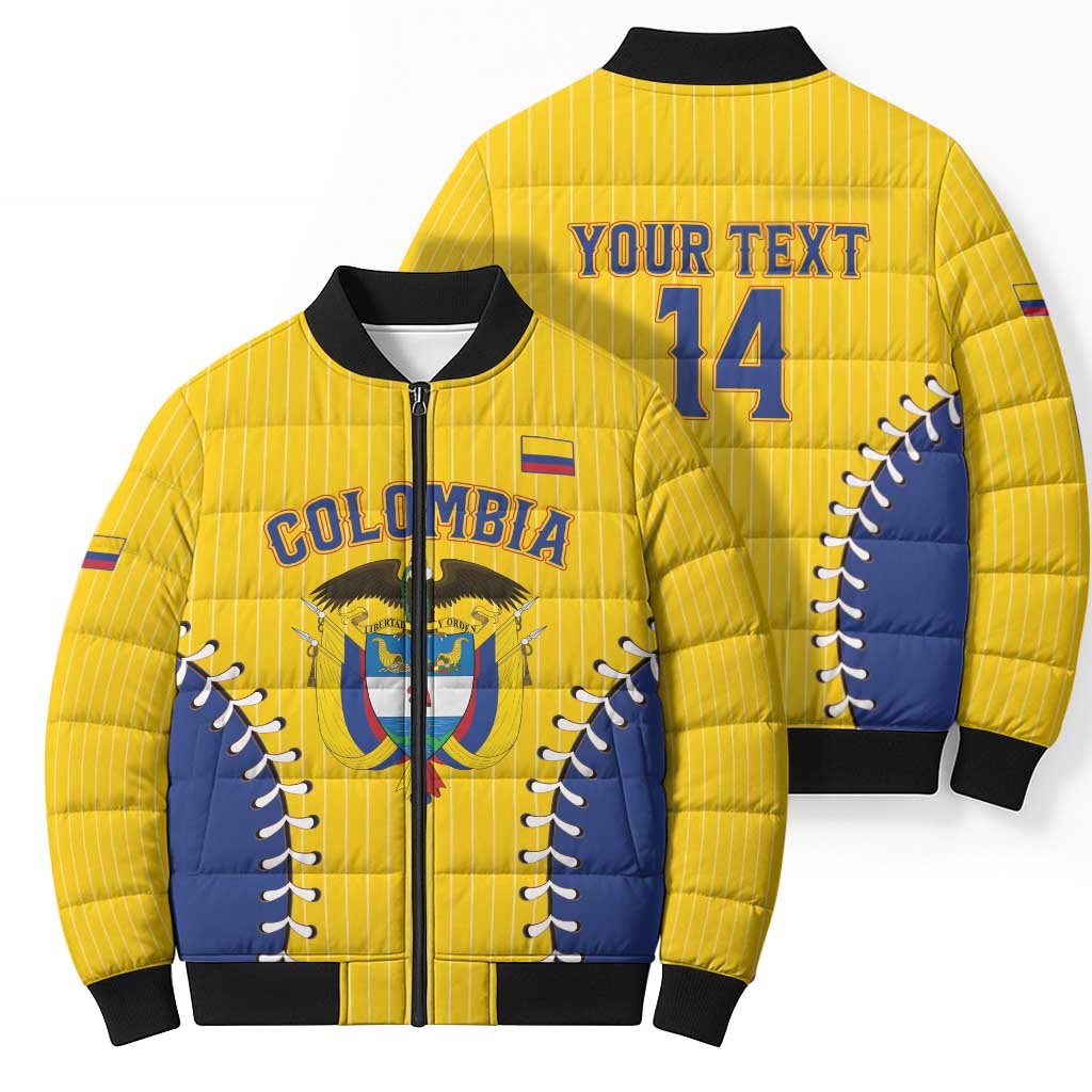 Colombia 2026 Baseball Custom Bomber Puffer Jacket Go Champions Sporty Style - Wonder Print Shop