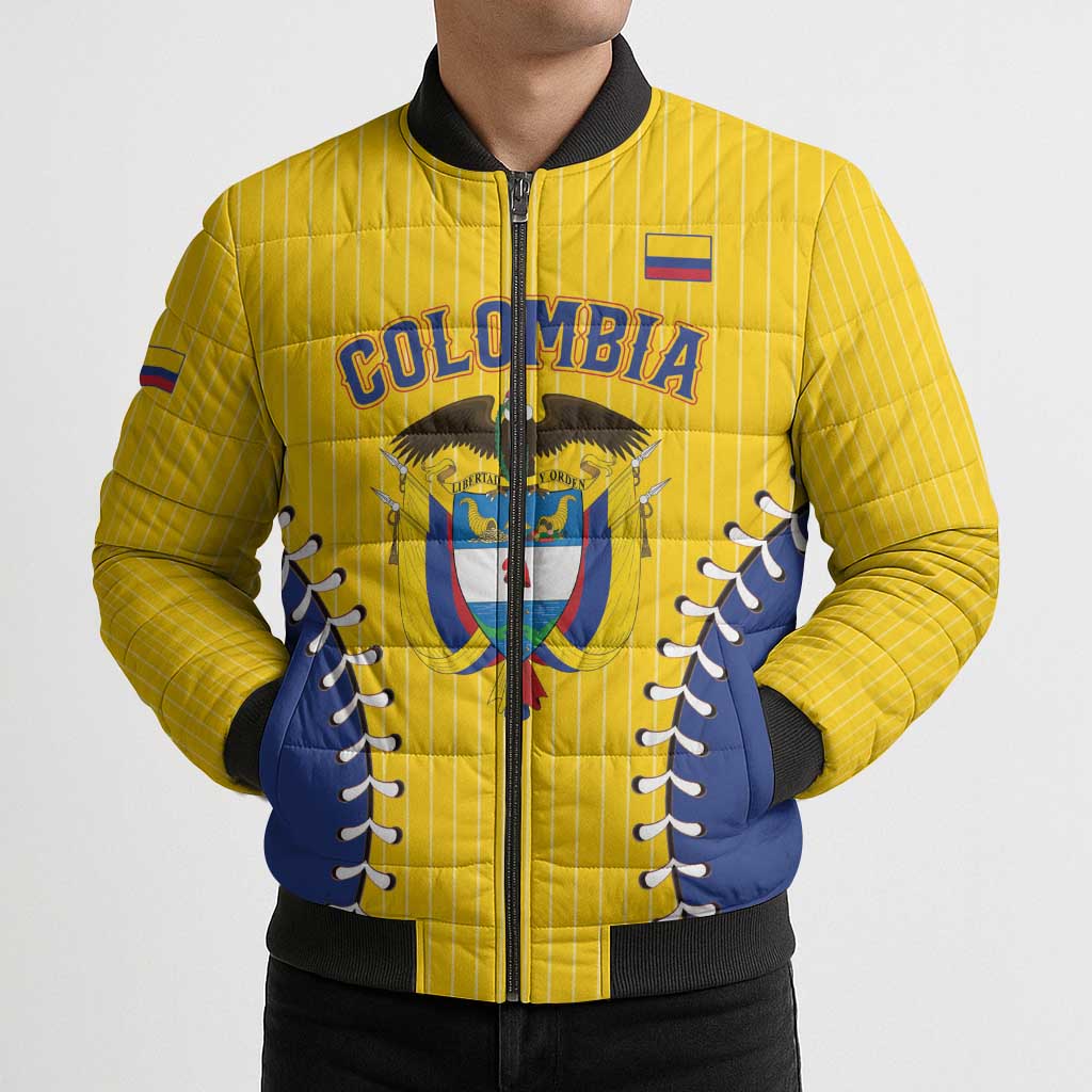 Colombia 2026 Baseball Custom Bomber Puffer Jacket Go Champions Sporty Style - Wonder Print Shop