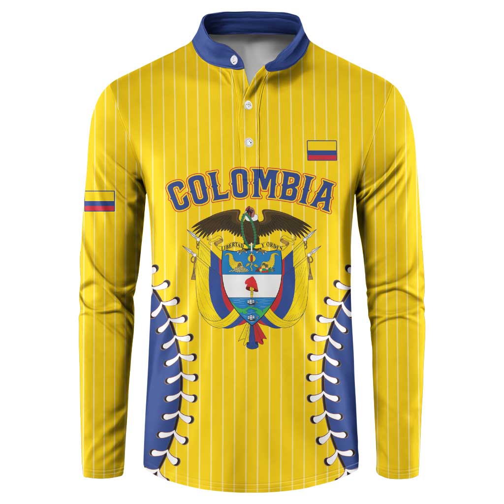 Colombia 2026 Baseball Custom Button Sweatshirt Go Champions Sporty Style - Wonder Print Shop
