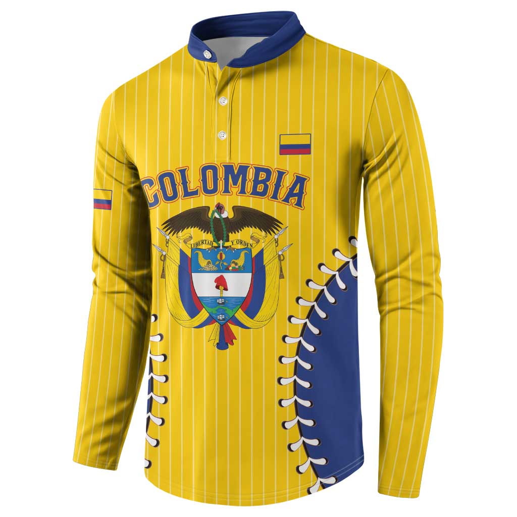 Colombia 2026 Baseball Custom Button Sweatshirt Go Champions Sporty Style - Wonder Print Shop