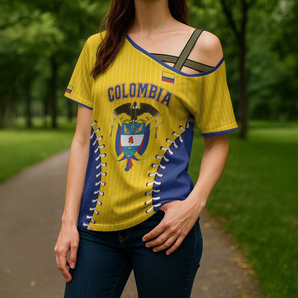 Colombia 2026 Baseball Custom Cross Shoulder Shirt Go Champions Sporty Style - Wonder Print Shop