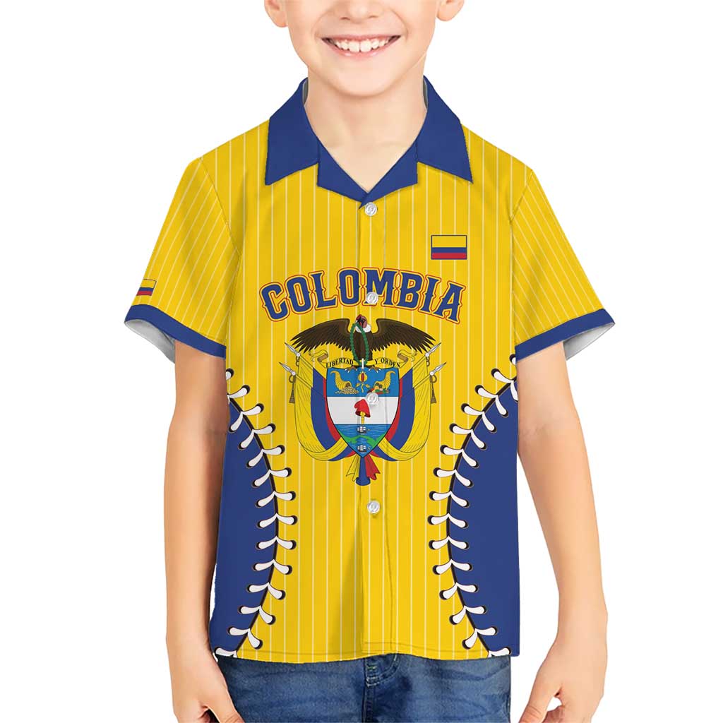 Colombia 2026 Baseball Custom Kid Hawaiian Shirt Go Champions Sporty Style - Wonder Print Shop
