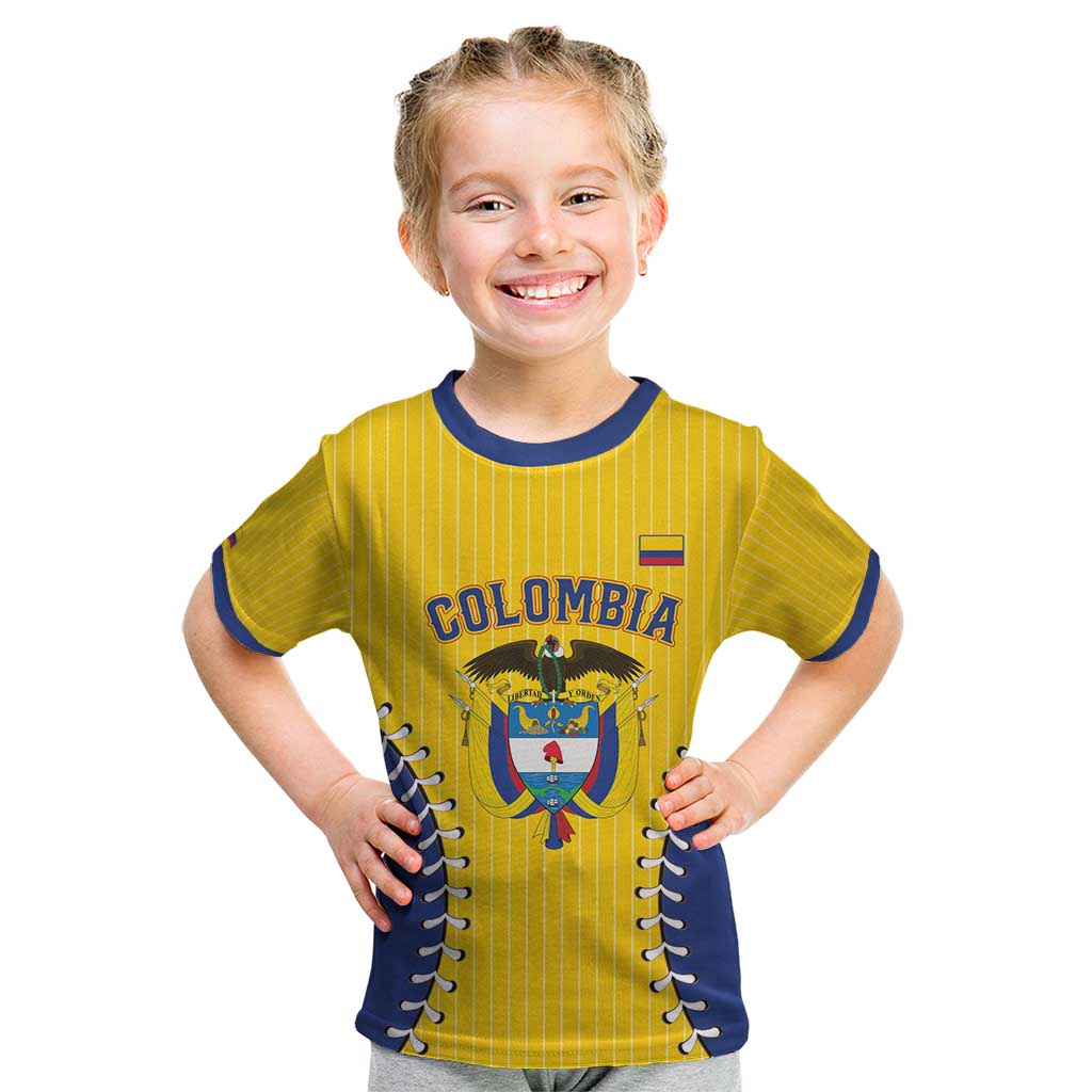 Colombia 2026 Baseball Custom Kid T Shirt Go Champions Sporty Style - Wonder Print Shop