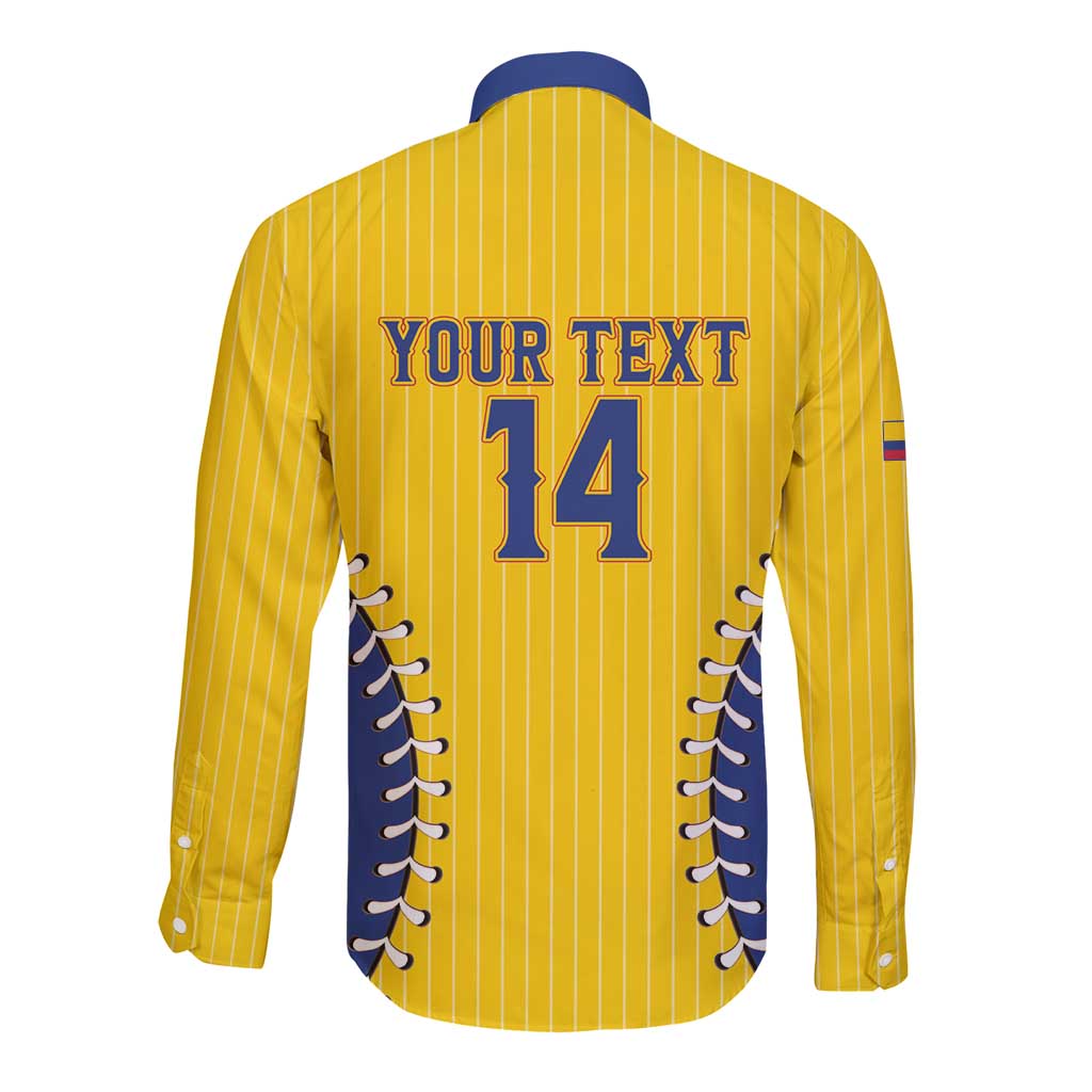 Colombia 2026 Baseball Custom Long Sleeve Button Shirt Go Champions Sporty Style - Wonder Print Shop