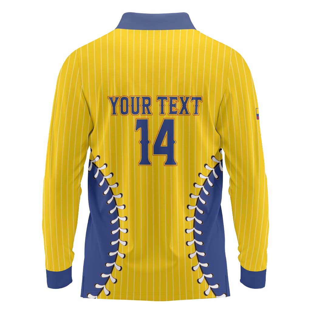 Colombia 2026 Baseball Custom Long Sleeve Polo Shirt Go Champions Sporty Style - Wonder Print Shop